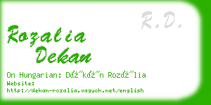 rozalia dekan business card